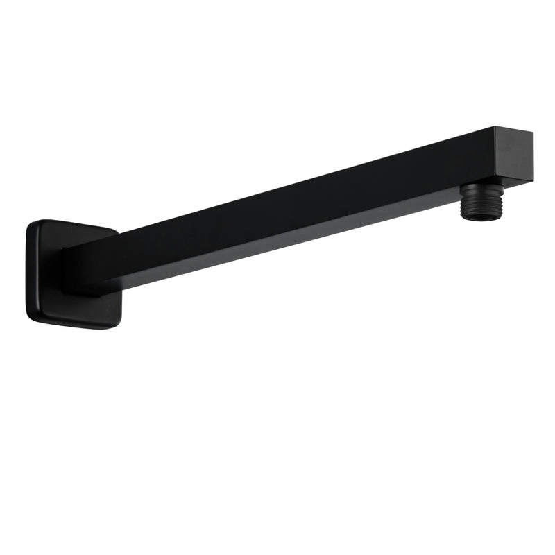16-Inch SUS304 Shower Extension Arm, Universal Shower Straight Wall Mount Shower Arm with Flange for 10"/12" Bathroom Rainfall Showerhead - Matte Black, Brushed Nickel, Brushed Gold