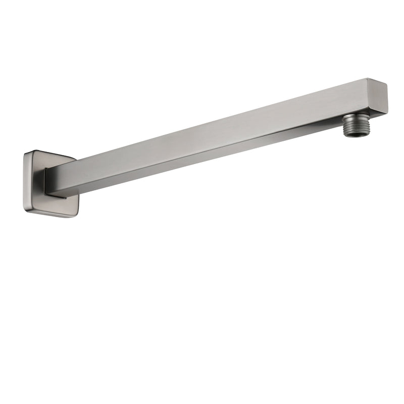 16-Inch SUS304 Shower Extension Arm, Universal Shower Straight Wall Mount Shower Arm with Flange for 10"/12" Bathroom Rainfall Showerhead - Matte Black, Brushed Nickel, Brushed Gold