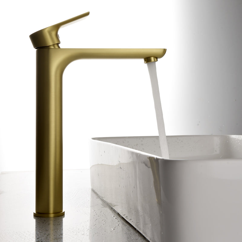 Brass Bathroom Faucet, Single Handle One Hole Matte Black Bathroom Sink Faucet