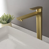 Brass Bathroom Faucet, Single Handle One Hole Matte Black Bathroom Sink Faucet