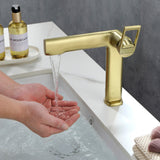 Waterfall Single Handle One Hole  Bathroom Sink Faucet Lavatory Commercial Faucets Deck Mount