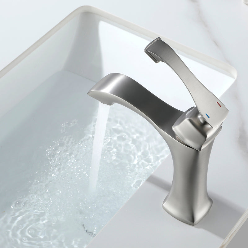 Single Hole Handle Vanity Faucet for RV Lavatory Vessel