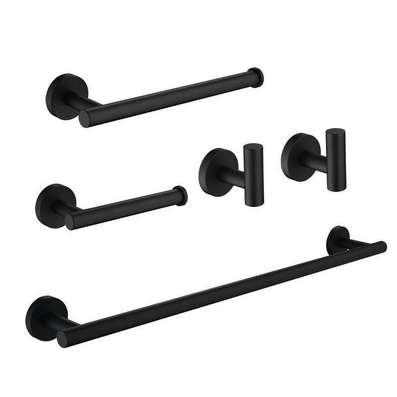 Bathroom Accessories Set, Includes 18-Inch Bath Towel Bar, 5-Piece, Durable SUS304 Stainless Steel