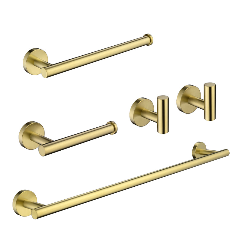 Bathroom Accessories Set, Includes 18-Inch Bath Towel Bar, 5-Piece, Durable SUS304 Stainless Steel
