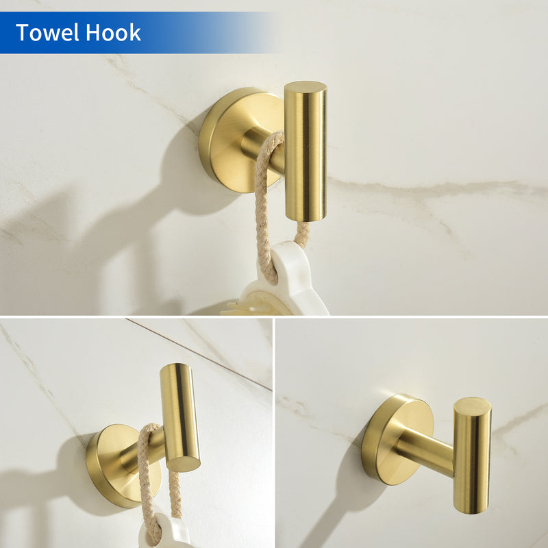Bathroom Accessories Set, Includes 18-Inch Bath Towel Bar, 5-Piece, Durable SUS304 Stainless Steel