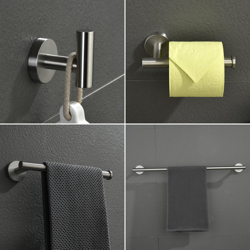 Bathroom Accessories Set, Includes 18-Inch Bath Towel Bar, 5-Piece, Durable SUS304 Stainless Steel