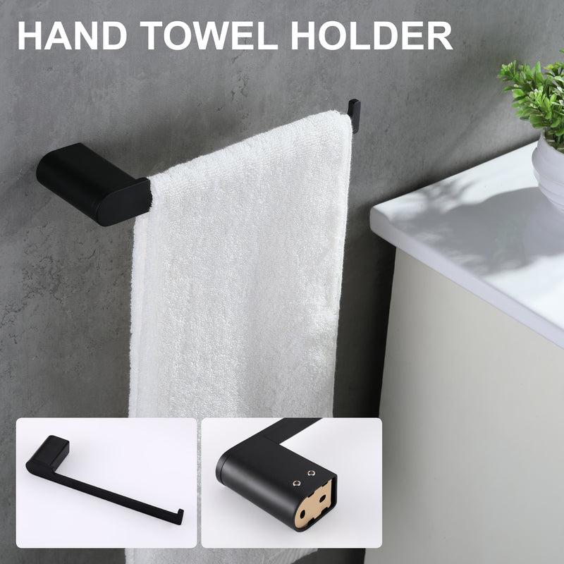 Bathroom Hardware Set, Wall Mount 4-Piece Bath Accessory Towel Rack Set In Brushed Gold, Brushed Nickel, Matte Black