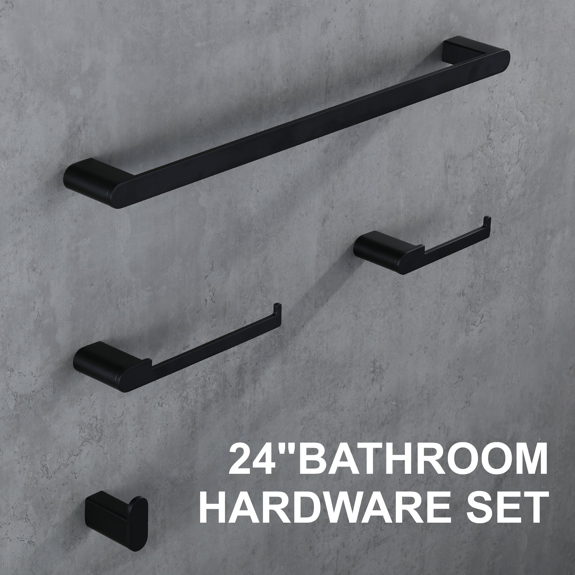 Bathroom Hardware Set, 4-Piece Bath Accessory Towel Rack Set Brushed G –  SHAMANDA