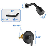 Pressure Balancing Shower System with Single-Spray Detachable Clean Shower Head,
