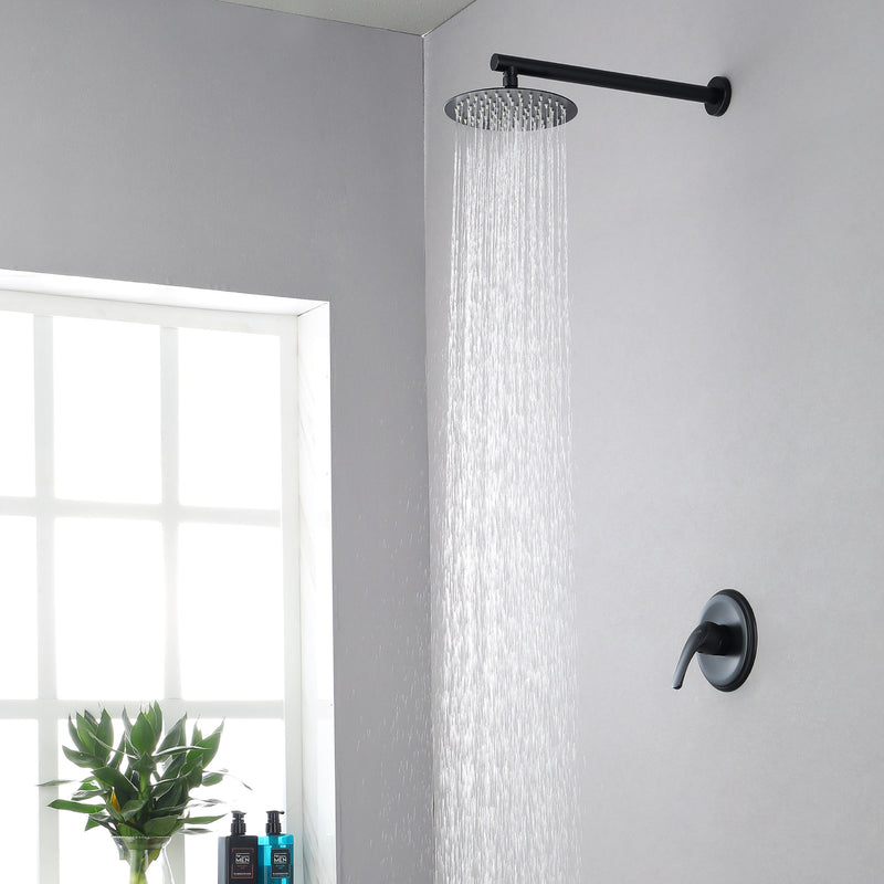 8"stainless steel shower head Round Shower Faucets Sets Complete, Single Function Shower trim kit