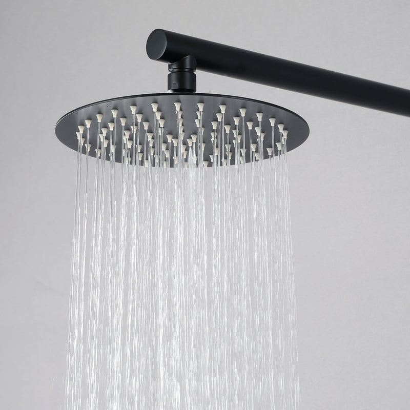 8"stainless steel shower head Round Shower Faucets Sets Complete, Single Function Shower trim kit