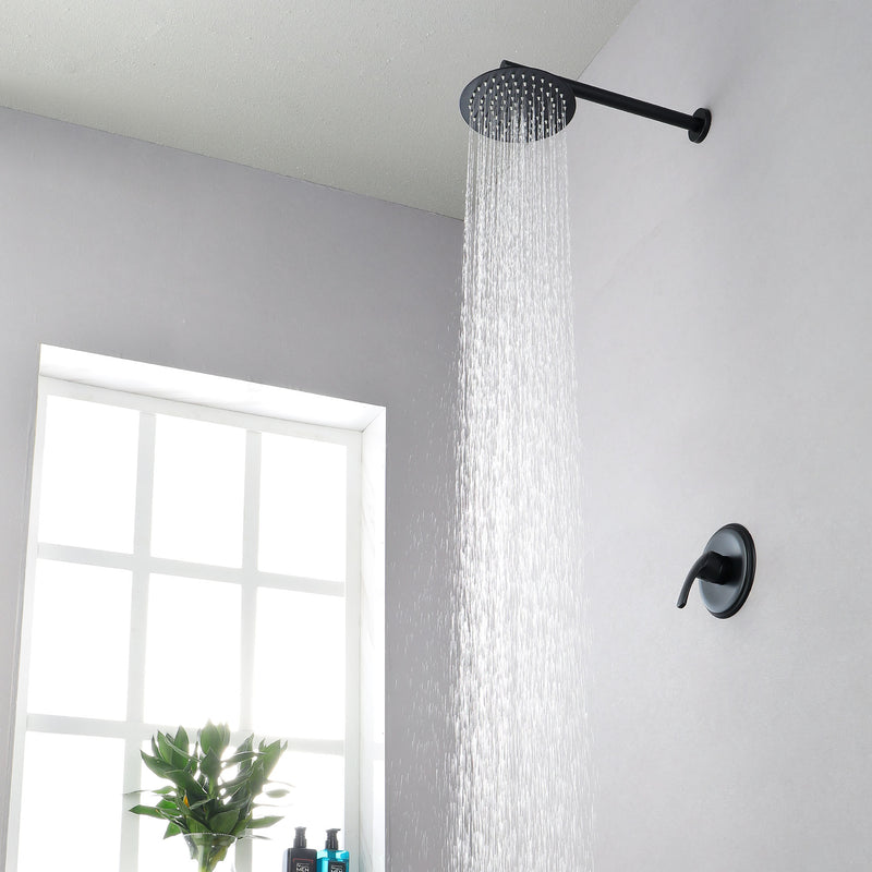 8"stainless steel shower head Round Shower Faucets Sets Complete, Single Function Shower trim kit
