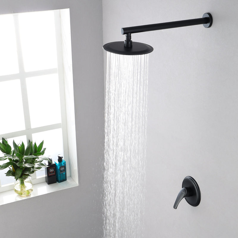 8"stainless steel shower head Round Shower Faucets Sets Complete, Single Function Shower trim kit