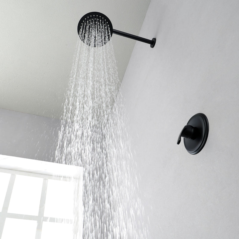 8"stainless steel shower head Round Shower Faucets Sets Complete, Single Function Shower trim kit