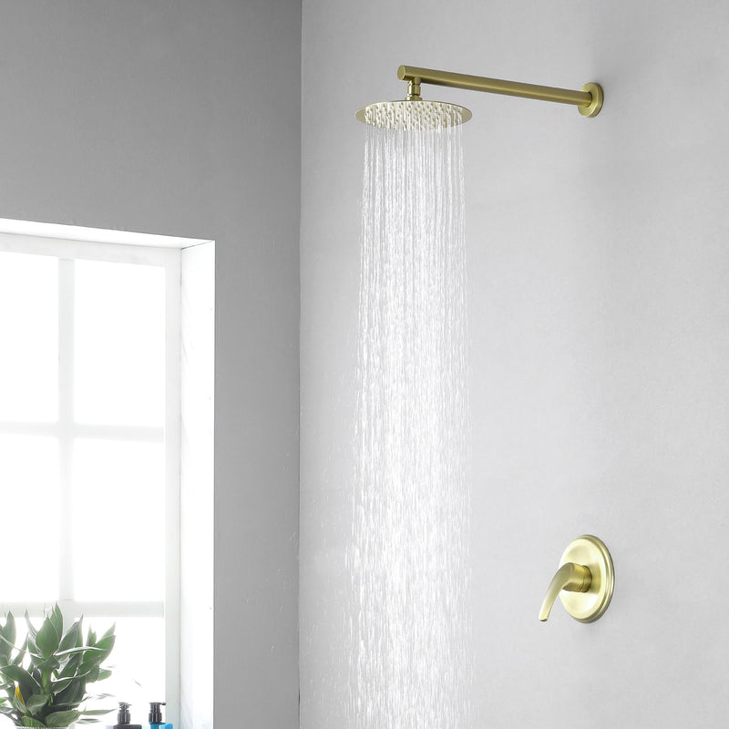 8"stainless steel shower head Round Shower Faucets Sets Complete, Single Function Shower trim kit