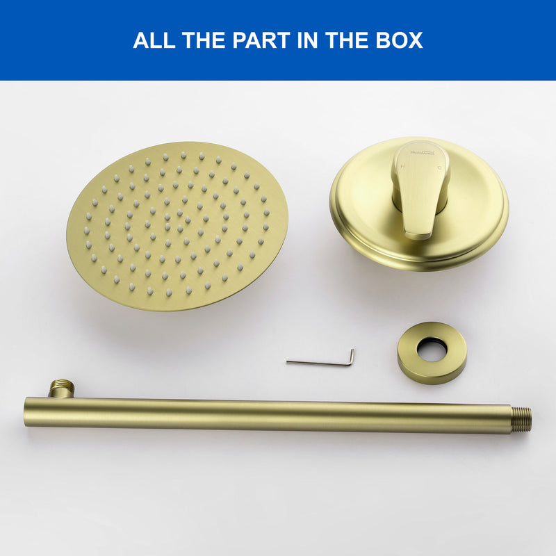 8"stainless steel shower head Round Shower Faucets Sets Complete, Single Function Shower trim kit