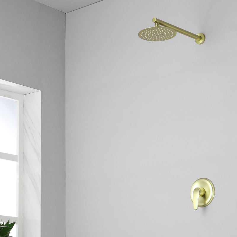 8"stainless steel shower head Round Shower Faucets Sets Complete, Single Function Shower trim kit