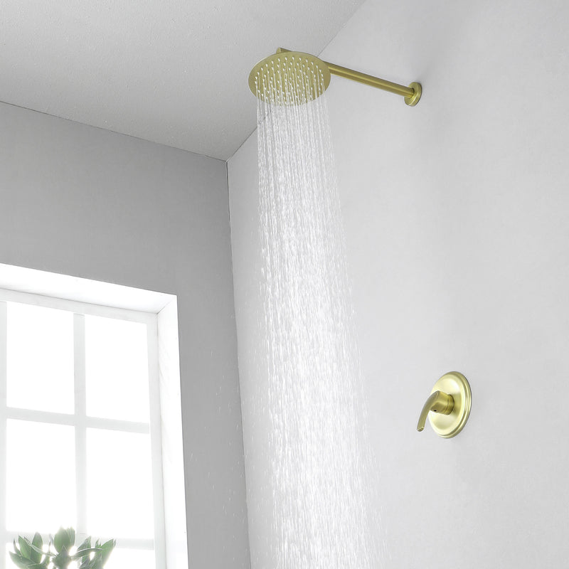 8"stainless steel shower head Round Shower Faucets Sets Complete, Single Function Shower trim kit