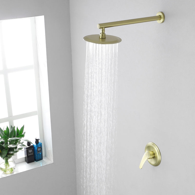 8"stainless steel shower head Round Shower Faucets Sets Complete, Single Function Shower trim kit