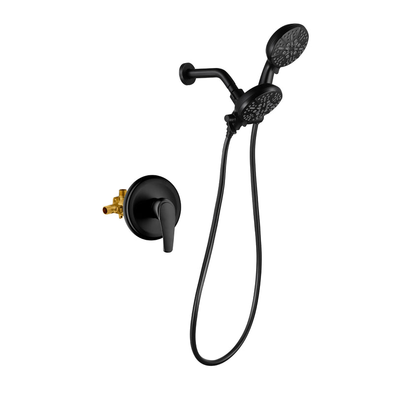 SHAMANDA Shower System Combo Set High Pressure 5-Function Dual 2 in 1 Shower Faucet
