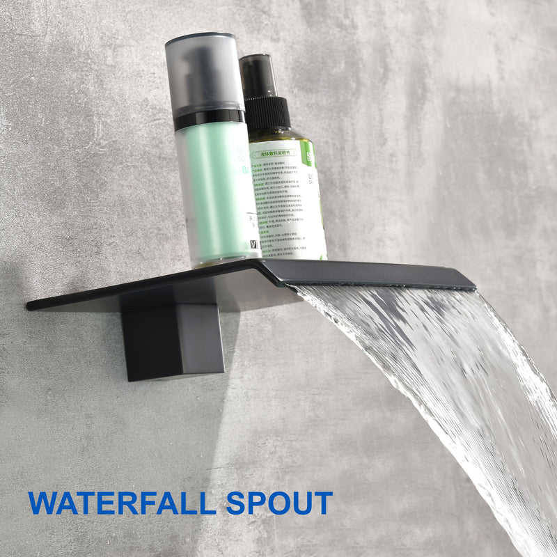 SHAMANDA Shower Set 10 Inch Shower Fixture with Handheld Spray 3-Function Wall Mount