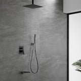 Shower System 12 Inch Rain Shower Head Ceiling Mount with Handheld Spray Luxury High Pressure Shower Combo Set