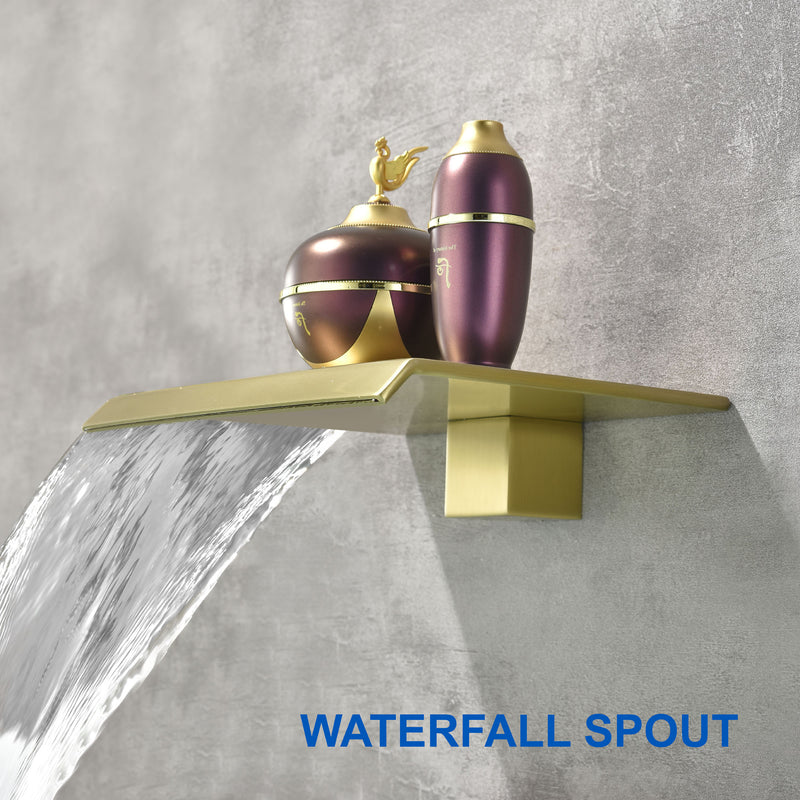 Shower System 12 Inch Rain Shower Head Ceiling Mount with Handheld Spray Luxury High Pressure Shower Combo Set