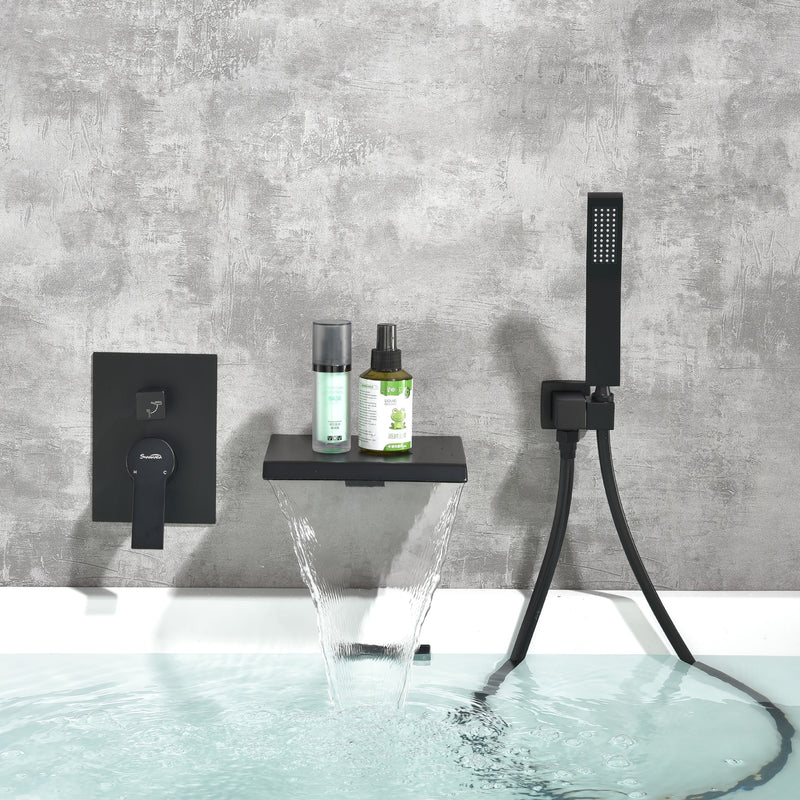 Waterfall Tub Faucet Wall Mount Roman Tub Filler