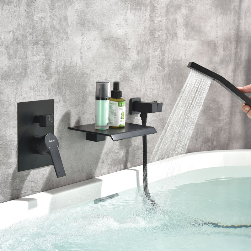 Waterfall Tub Faucet Wall Mount Roman Tub Filler