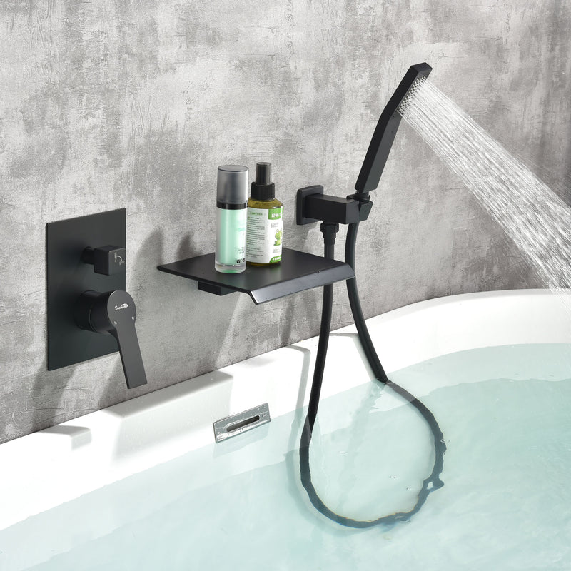 Waterfall Tub Faucet Wall Mount Roman Tub Filler