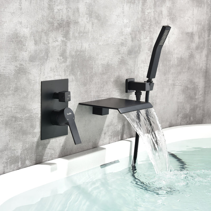 Waterfall Tub Faucet Wall Mount Roman Tub Filler