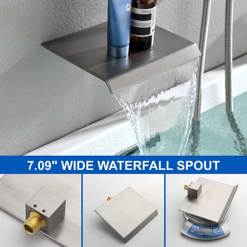 Waterfall Tub Faucet Wall Mount Roman Tub Filler