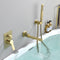 Bathroom Shower System Rainfall Handheld Shower With Faucet Set Tub Spout Wall Mounted Shower Head Trim Kit With Rough-In Valve