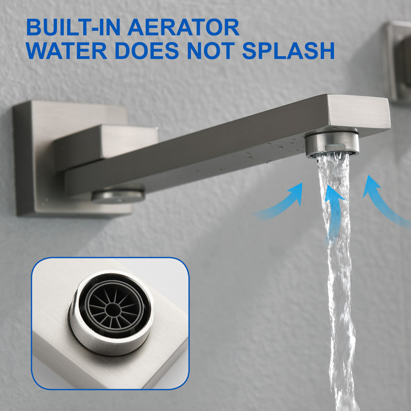 Bathroom Shower System Rainfall Handheld Shower With Faucet Set Tub Spout Wall Mounted Shower Head Trim Kit With Rough-In Valve