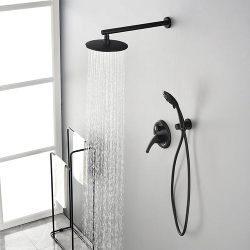Wall Mounted Shower System Set with 9