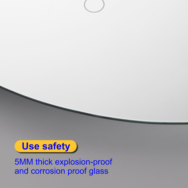 24 Inch Round Bathroom LED Lighted Mirror, Wall Mounted Vanity Makeup Mirror with Lights, 3 Colors Dimmable Brightness, IP54 Waterproof, Smart Touch Switch, Anti-Fog Circle Mirror