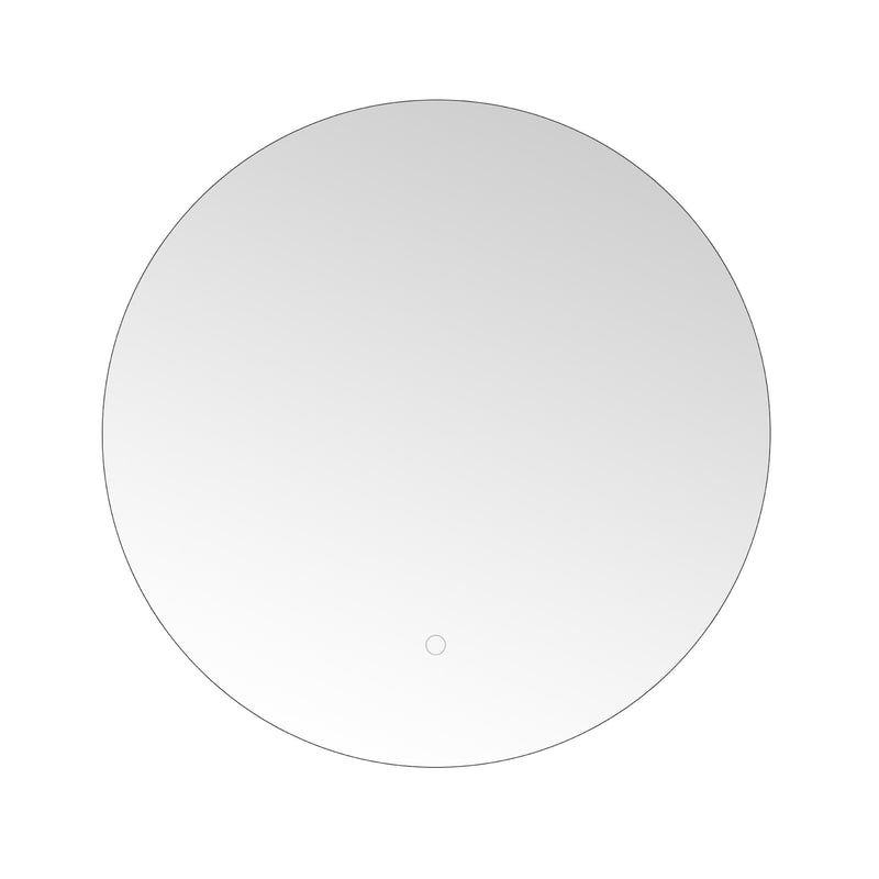24 Inch Round Bathroom LED Lighted Mirror, Wall Mounted Vanity Makeup Mirror with Lights, 3 Colors Dimmable Brightness, IP54 Waterproof, Smart Touch Switch, Anti-Fog Circle Mirror