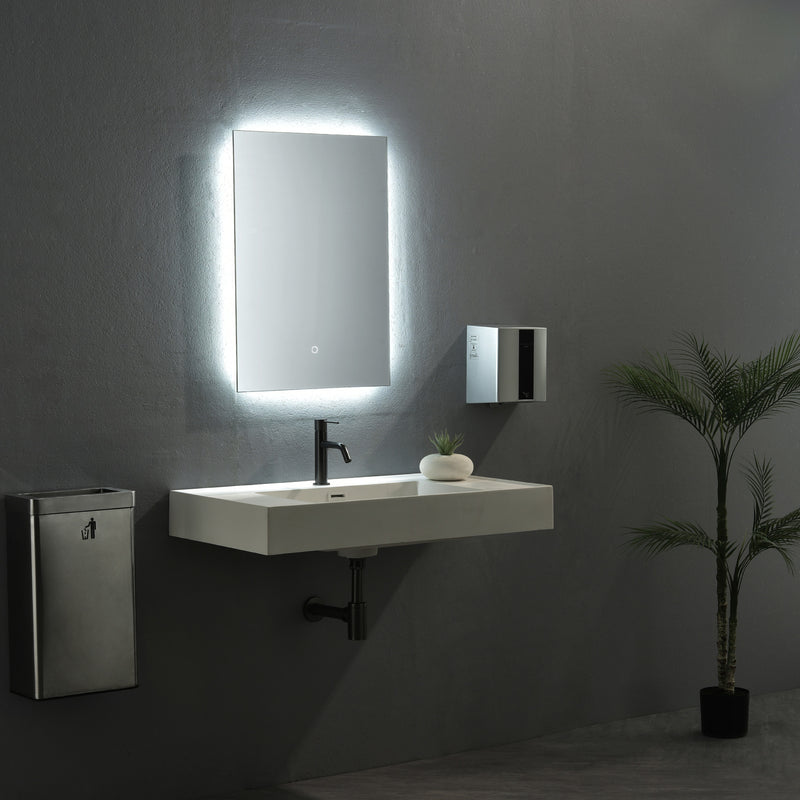 LED Bathroom Mirror 20"*28" Lighted Vanity Makeup Mirror with Front Light, Wall Mounted Dimmable Mirrors with Anti-Fog, Memory Function (Horizontal/Vertical)